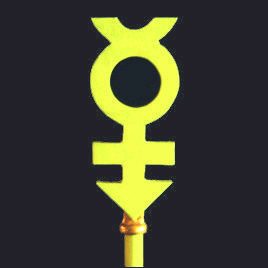 Golden Dawn Mercury Wand - Painted