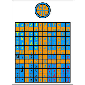 Enochian Watchower Tablet of Water, flashing crosses