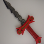 Flaming Solomonic Damascus Dagger